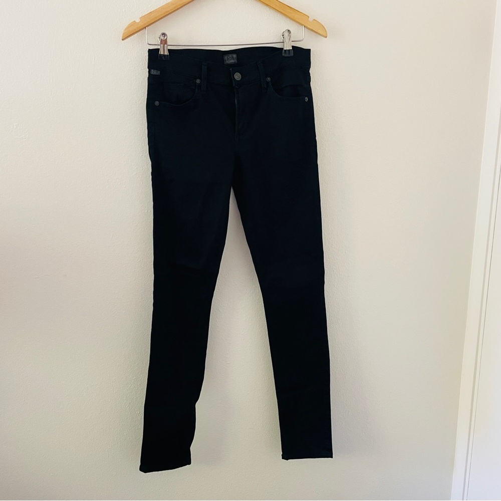 Citizens of Humanity Black Mid Rise Skinny Stretch Jeans